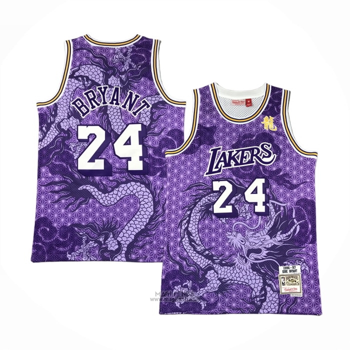 Maglia Los Angeles Lakers Kobe Bryant #24 Asian Heritage Throwback 1996-97 Viola